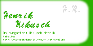 henrik mikusch business card